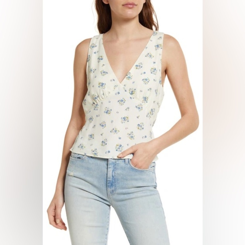 REFORMATION Vireo Floral Print Top in Blaire S